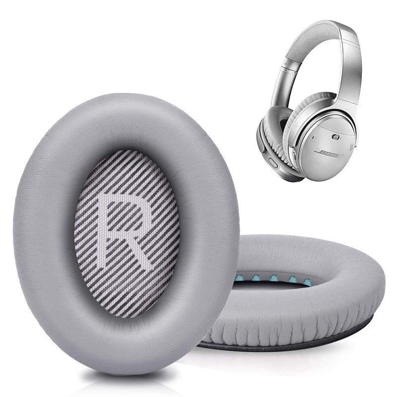 GEVO Premium Replacement Ear Pads for Bose QC35 & QC35ii Headphones Made by GEVO- Comfortable Adaptive Memory Foam and Extra Durable - Fits QuietComfort 35 & 35ii / SoundLink 1&2 AEï¼ˆOver-Earï¼‰ (Silver) - Image 1